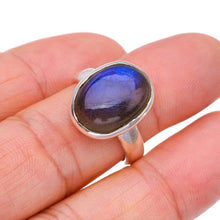 StarGems  Natural Labradorite Handmade 925 Sterling Silver Ring 7.75 F2681