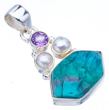 StarGems  Natural Fluorite Amethyst And River PearlHandmade 925 Sterling Silver Pendant 1.25" F4482