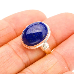 StarGems  Natural Lapis Lazuli Handmade 925 Sterling Silver Ring 7.75 F0020