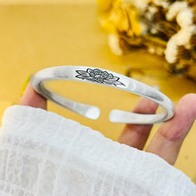 StarGems® Opening Carved Lotus Handmade 999 Sterling Silver Bangle Cuff Bracelet For Women Cb0079