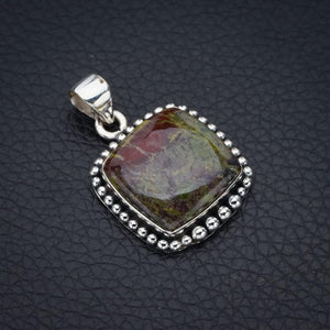 StarGems® Natural Blood Stone Handmade 925 Sterling Silver Pendant 1.25" F4734