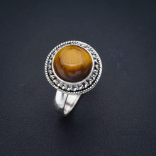 StarGems  Natural Tiger Eye Handmade 925 Sterling Silver Ring 8.5 F1101