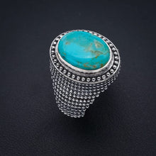 StarGems  Natural Turquoise Handmade 925 Sterling Silver Ring 9.25 F0401