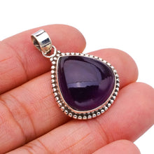 StarGems  Natural Amethyst Handmade 925 Sterling Silver Pendant 1.5" F5341