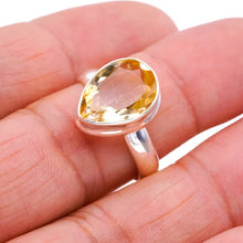 StarGems® Natural Citrine Handmade 925 Sterling Silver Ring 8.75 F0371