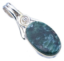 StarGems  Natural Seraphinite Handmade 925 Sterling Silver Pendant 1.5" F4674