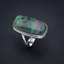 StarGems  Natural Ruby Zoisite Handmade 925 Sterling Silver Ring 7.75 F1638