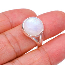 StarGems  Natural Moonstone Handmade 925 Sterling Silver Ring 8 F2505