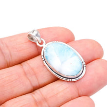 StarGems  Natural Larimar Handmade 925 Sterling Silver Pendant 1.5" F3338