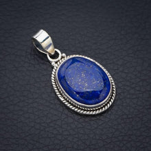 StarGems® Natural Lapis Lazuli Handmade 925 Sterling Silver Pendant 1.5" F5363