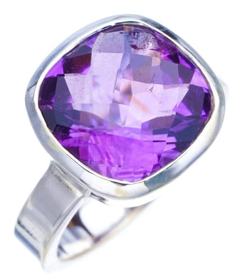 StarGems® Natural Amethyst Handmade 925 Sterling Silver Ring 5.5 F2912