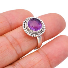 StarGems  Natural Amethyst Handmade 925 Sterling Silver Ring 7.75 F2895