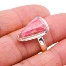 StarGems  Natural Rhodonite Handmade 925 Sterling Silver Ring 8.25 F0399