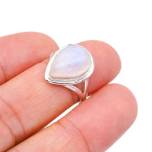 StarGems  Natural Moonstone Handmade 925 Sterling Silver Ring 6 F2761