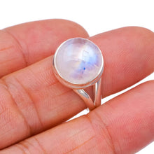 StarGems  Natural Moonstone Handmade 925 Sterling Silver Ring 9 F2597