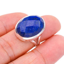 StarGems® Natural Lapis Lazuli Handmade 925 Sterling Silver Ring 5.5 F1814