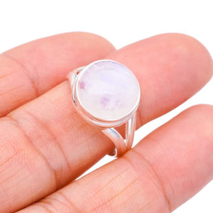 StarGems  Natural Moonstone Handmade 925 Sterling Silver Ring 9 F2749