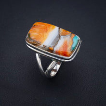 StarGems  Natural Copper Chalcedony Handmade 925 Sterling Silver Ring 7.25 F1709