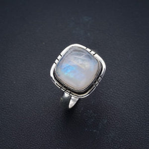 StarGems  Natural Moonstone Handmade 925 Sterling Silver Ring 4.75 F0647