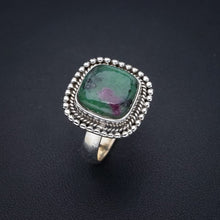 StarGems® Natural Ruby Zoisite Handmade 925 Sterling Silver Ring 7.25 F1340