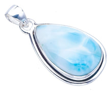 StarGems  Natural Larimar Handmade 925 Sterling Silver Pendant 1.5" F3458