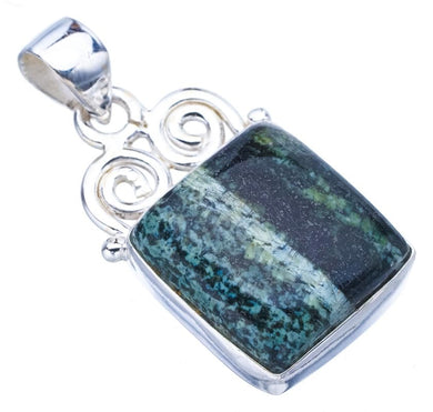 StarGems® Natural Seraphinite Handmade 925 Sterling Silver Pendant 1.25