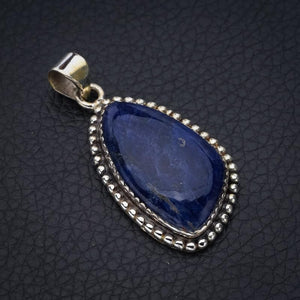 StarGems  Natural Sodalite Handmade 925 Sterling Silver Pendant 1.75" F5204