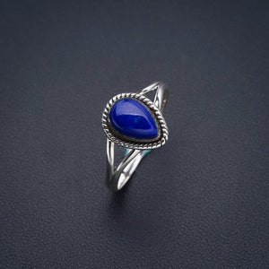 StarGems  Natural Lapis Lazuli Handmade 925 Sterling Silver Ring 8.75 F0013