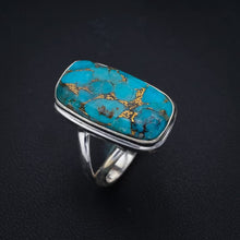 StarGems® Natural Copper Turquoise Handmade 925 Sterling Silver Ring 6.75 F2231