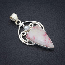 StarGems® Natural Rhodonite River Pearl Handmade 925 Sterling Silver Pendant 2" F3794