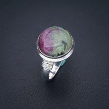 StarGems® Natural Ruby Zoisite Handmade 925 Sterling Silver Ring 8.5 F1311