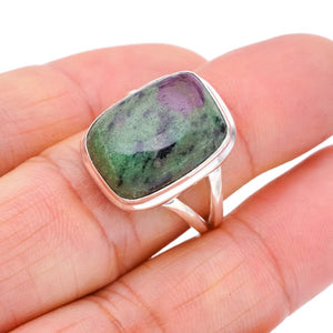 StarGems  Natural Ruby Zoisite Handmade 925 Sterling Silver Ring 8.75 F1341