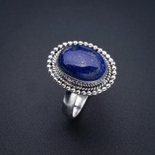 StarGems  Natural Lapis Lazuli Handmade 925 Sterling Silver Ring 8.5 F0034