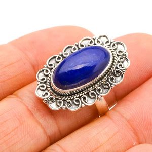 StarGems  Natural Lapis Lazuli Handmade 925 Sterling Silver Ring 9 F0031