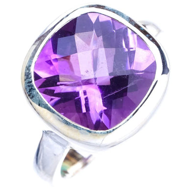 StarGems® Natural Amethyst Handmade 925 Sterling Silver Ring 6 E9273