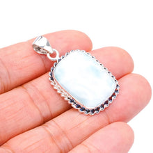 StarGems  Natural Larimar Handmade 925 Sterling Silver Pendant 1.5" F3487