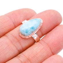 StarGems  Natural Larimar Handmade 925 Sterling Silver Ring 7 F0860