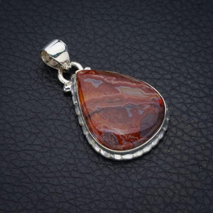 StarGems  Natural Crazy Lace Agate Handmade 925 Sterling Silver Pendant 1.5" F4431