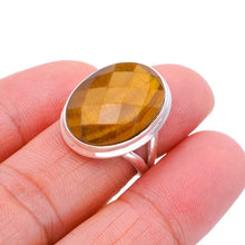 StarGems  Natural Tiger Eye Handmade 925 Sterling Silver Ring 5.75 F1115