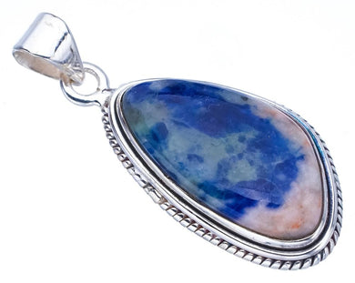 StarGems  Natural Sodalite Handmade 925 Sterling Silver Pendant 1.5