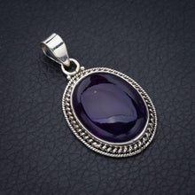 StarGems® Natural Amethyst Handmade 925 Sterling Silver Pendant 1.5" F5317