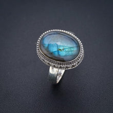 StarGems  Natural Labradorite Handmade 925 Sterling Silver Ring 10.25 F0167