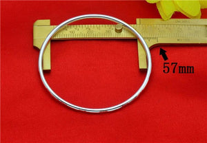 StarGems  Fixed Simplism Handmade 999 Sterling Silver Bangle Bracelet For Women Cb0252