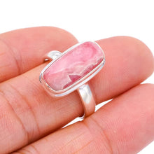 StarGems  Natural Rhodochrosite Handmade 925 Sterling Silver Ring 9 F1860