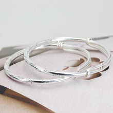 StarGems  Adjustable Carved Leafs Handmade 999 Sterling Silver Bangle Bracelet For Women Cb0139
