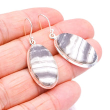 StarGems  Natural Zebra Calcite Handmade 925 Sterling Silver Earrings 1.75" F5529