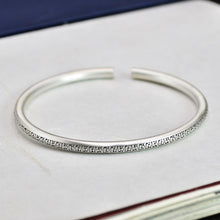 StarGems  Opening Chiseled Plum Blossom Handmade 999 Sterling Silver Bangle Cuff Bracelet For Women Cb0032