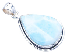 StarGems  Natural Larimar Handmade 925 Sterling Silver Pendant 1.5" F3411