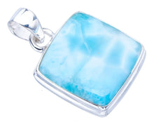 StarGems  Natural Larimar Handmade 925 Sterling Silver Pendant 1" F3448