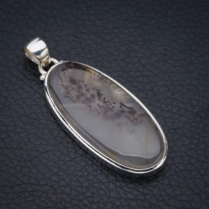 StarGems® Natural Scenic Dendritic Agate Handmade 925 Sterling Silver Pendant 2" F4797